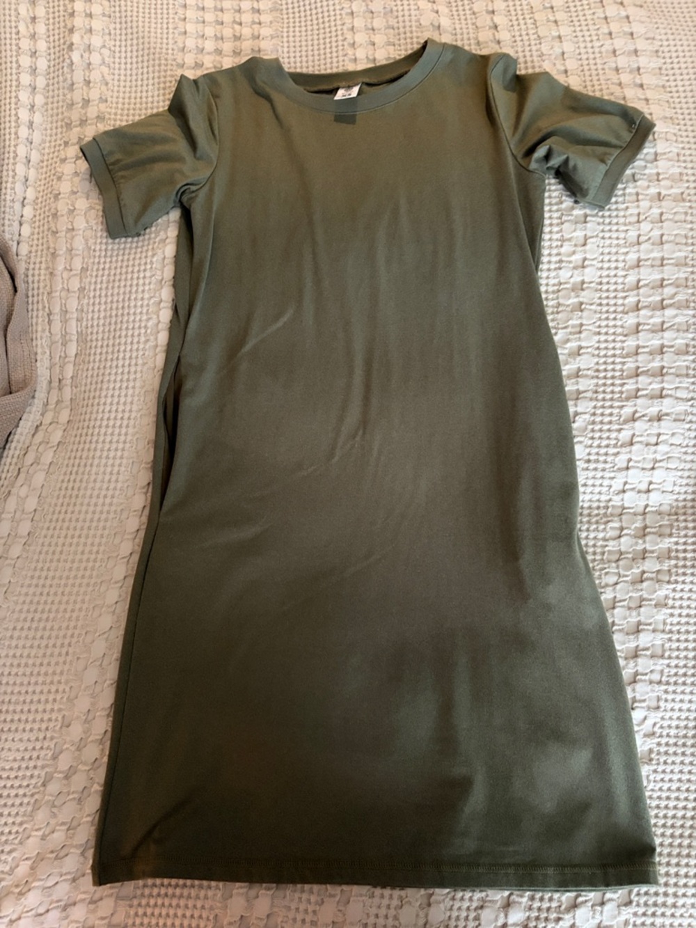 Senita Athletics Olive Short-Sleeve Midi Dress